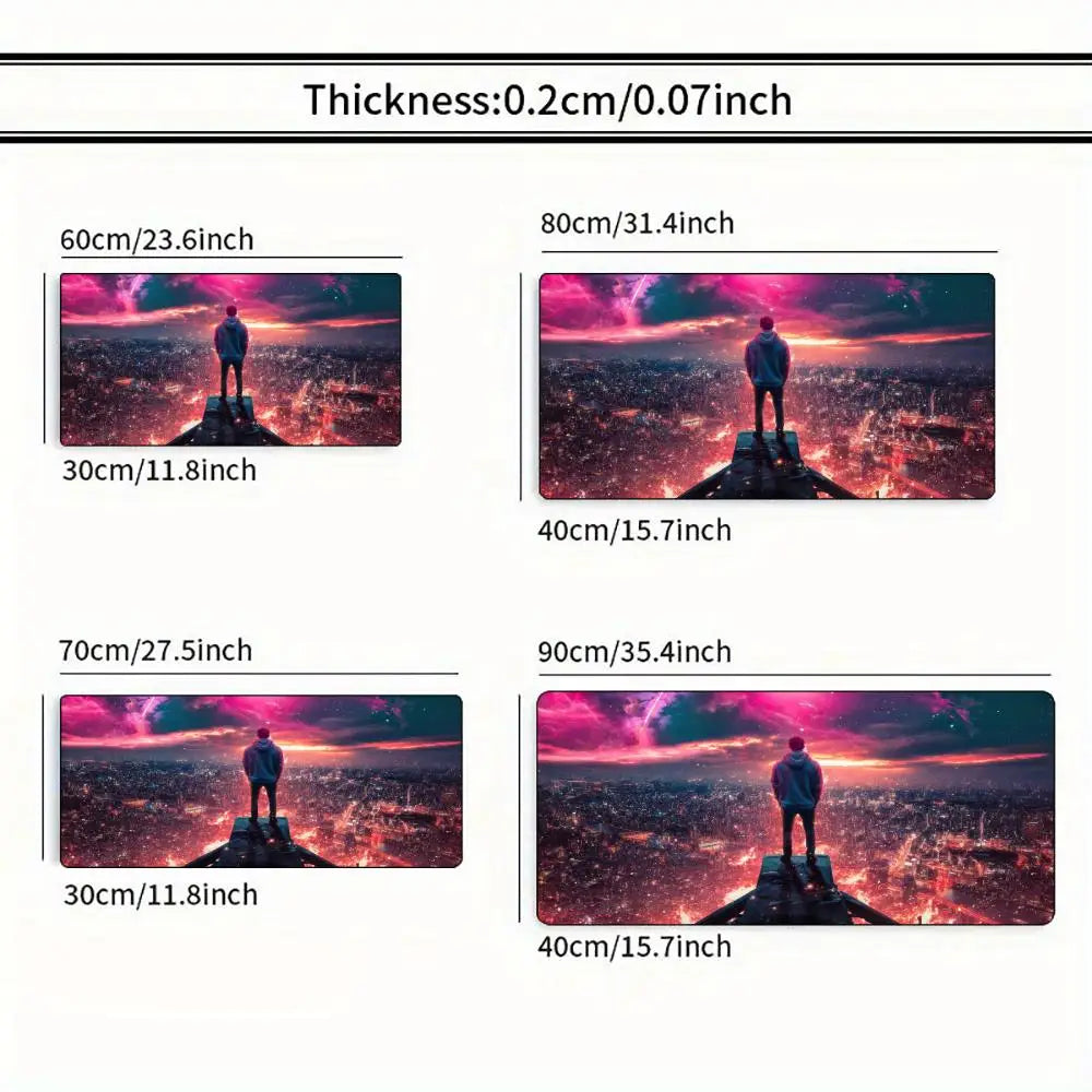 Neon City Stream Desk Mat — Level Up Your Setup