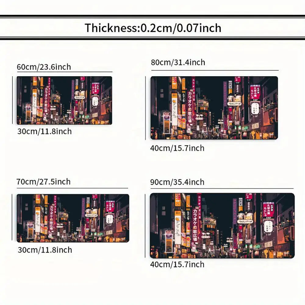Neon City Stream Desk Mat — Level Up Your Setup