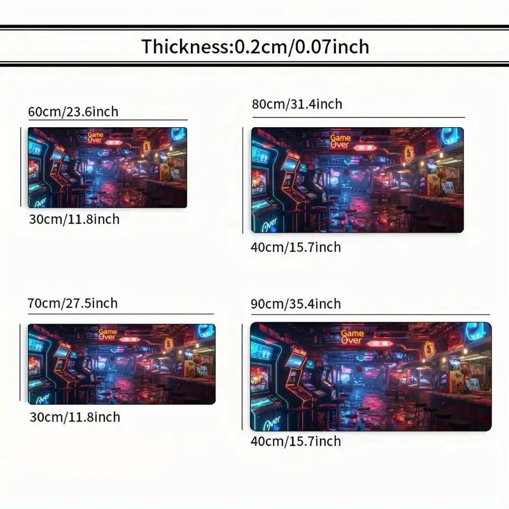 Neon City Stream Desk Mat — Level Up Your Setup