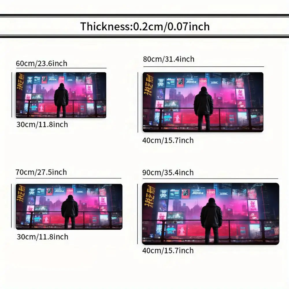 Neon City Stream Desk Mat — Level Up Your Setup